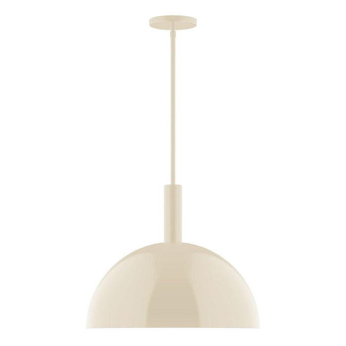 Stack Ray 18" Stem Hung Pendant Light in Cream