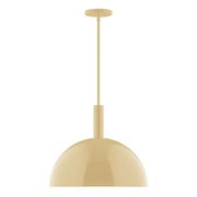 Ivory 18 in stem-hung pendant with rounded dome shade