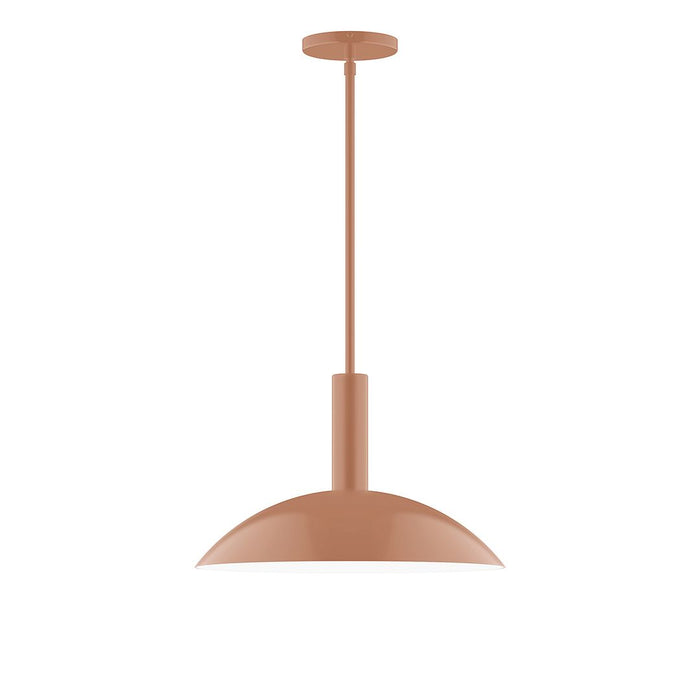 Stack Glow 16" LED Stem Hung Pendant Light in Terracotta