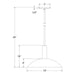 Glow 16" Stem Hung Pendant in Cream Line Drawing