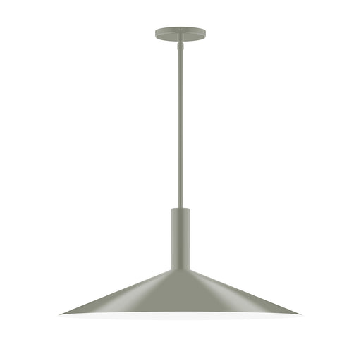 Zing 24" Stem Hung Pendant in Moss Green | Montclair Light Works