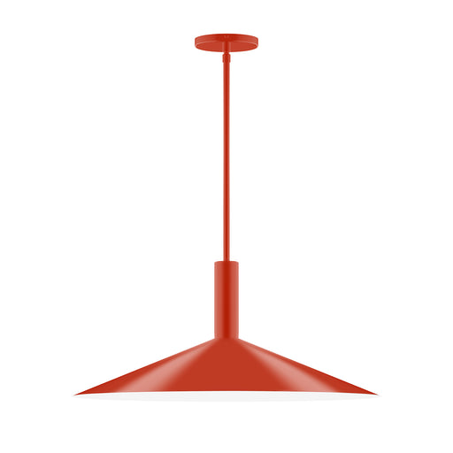 Zing 24" Stem Hung Pendant in Vermillion | Montclair Light Works