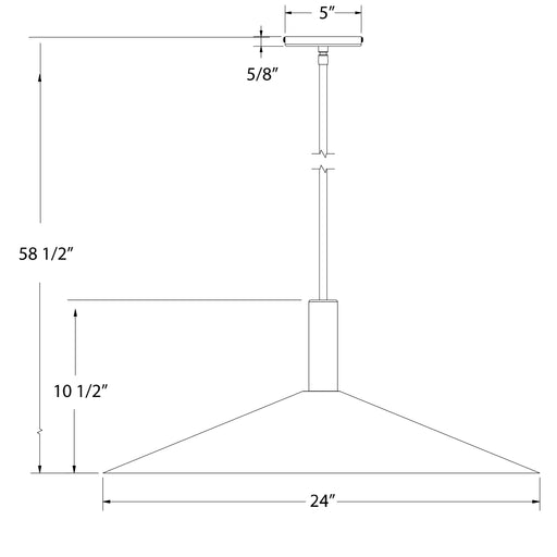 Zing 24" Stem Hung Pendant in Bronze Matte | Montclair Light Works