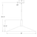 Zing 24" Stem Hung Pendant in Cream Line Drawing