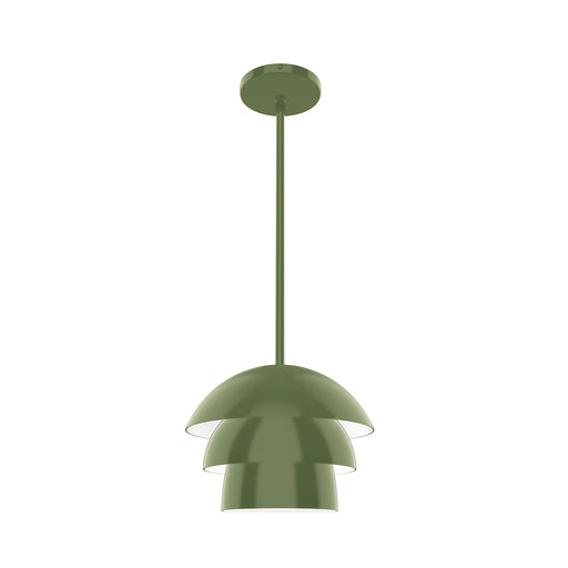 Rosie 10 inch Stem Hung Pendant in Fern Green | Montclair Light Works