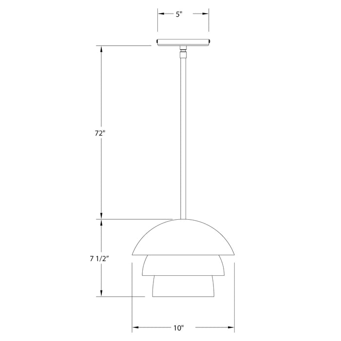Rosie 10 inch LED Stem Hung Pendant in Forest Green | Montclair Light Works
