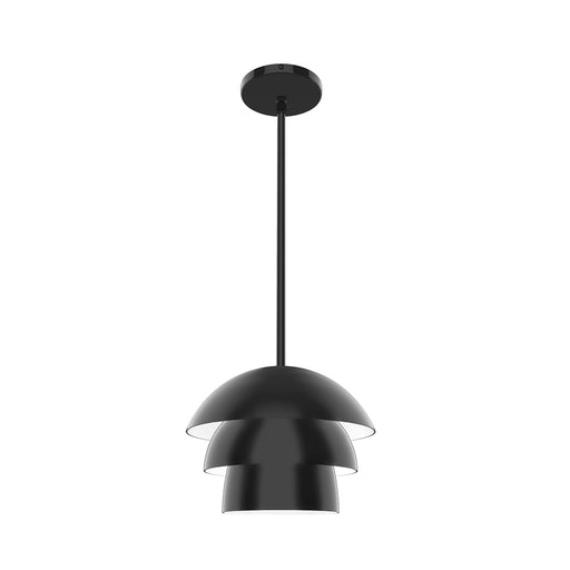 Rosie 10 inch Stem Hung Pendant in Black | Montclair Light Works