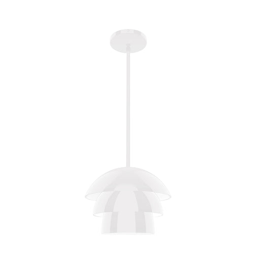 Rosie 10 inch Stem Hung Pendant in White | Montclair Light Works