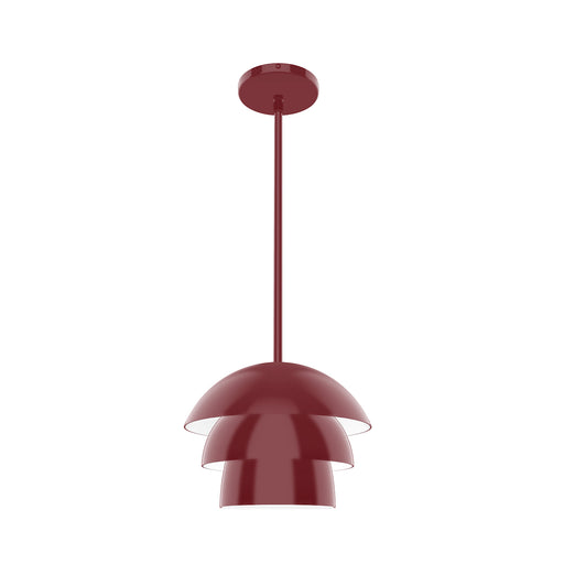 Rosie 10 inch LED Stem Hung Pendant in Barn Red | Montclair Light Works