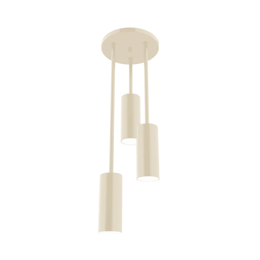 Martin 3-Light Stem Hung Pendant in Cream | Montclair Light Works