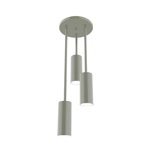 Martin 3-Light Stem Hung Pendant in Moss Green | Montclair Light Works