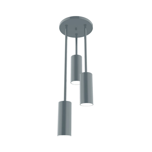 Martin 3-Light Stem Hung Pendant in Slate Gray | Montclair Light Works
