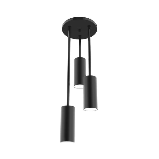Martin 3-Light Stem Hung Pendant in Black | Montclair Light Works