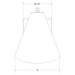 Jasmine Wall Swing Arm Light in Architectural Bronze with Brushed Nickel Accents Line Drawing