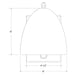 Jill Wall Swing Arm Light in Slate Gray with Brushed Brass Accents Line Drawing