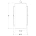 Jordan Wall Swing Arm Light in Slate Gray with Brushed Brass Accents Line Drawing