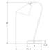 Jasmine Table Lamp in Mauve Line Drawing