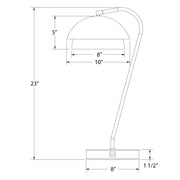 Nest Table Lamp in Mauve Line Drawing
