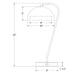 Nest Table Lamp in Black Line Drawing
