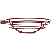 Barn red wire bowl-style canopy with two hanging deep bell shades