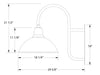 Cafe 18" wall mount in Vermillion | Montclair Light Works