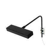 Black plug-in LED picture light with cord and mounting bracket