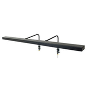 Black plug-in LED picture light with slim bar and two metal mounting brackets