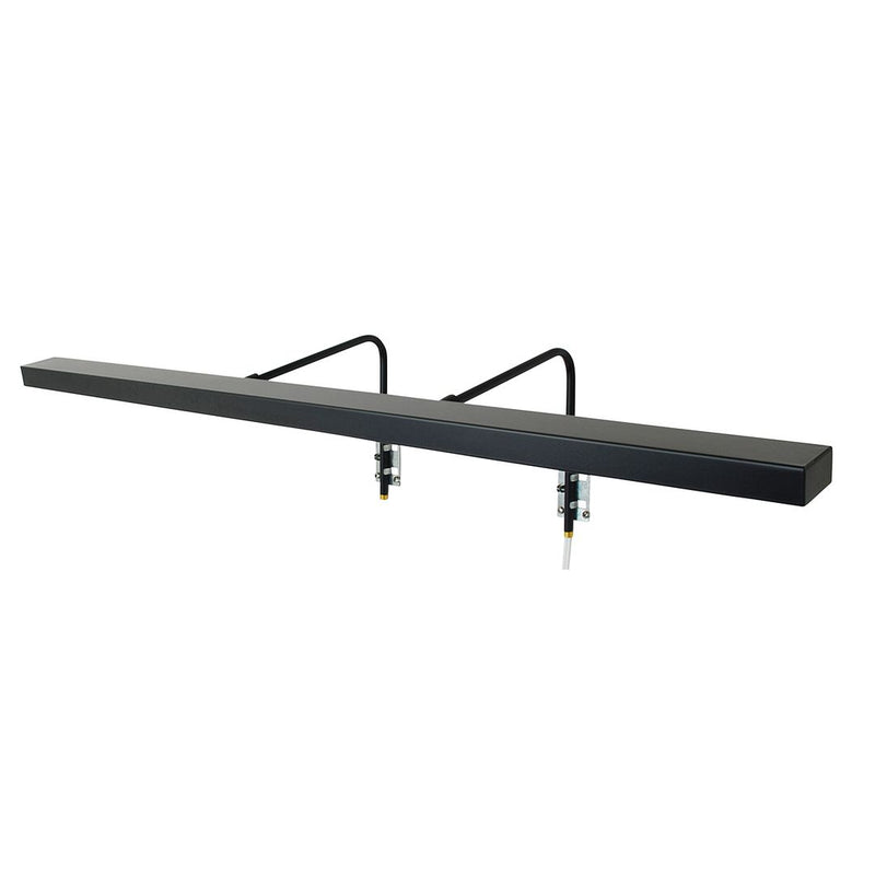Black plug-in LED picture light with slim bar and two metal mounting brackets