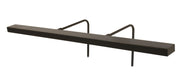 Bronze matte LED picture light bar with two wall-mounting brackets