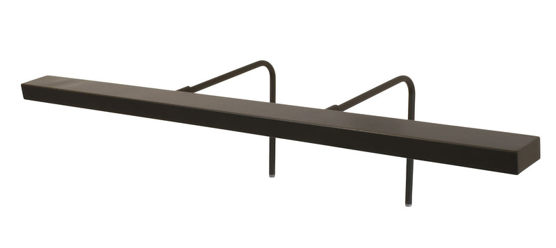 Bronze matte LED picture light bar with two wall-mounting brackets