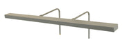 Satin silver 32-inch plug-in LED picture light bar with metal mounting brackets