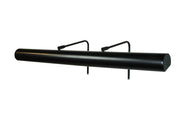 Black 32-inch plug-in LED picture light bar with two mounting brackets