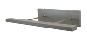 Satin silver direct wire LED picture light with rectangular wall-mounted bar