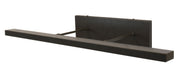 Bronze matte LED picture light with long bar and backplate, direct-wire design