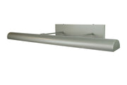Satin silver direct-wire LED picture light bar with mounting plate